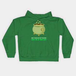 May your day be touched with a bit of Irish luck! Kids Hoodie